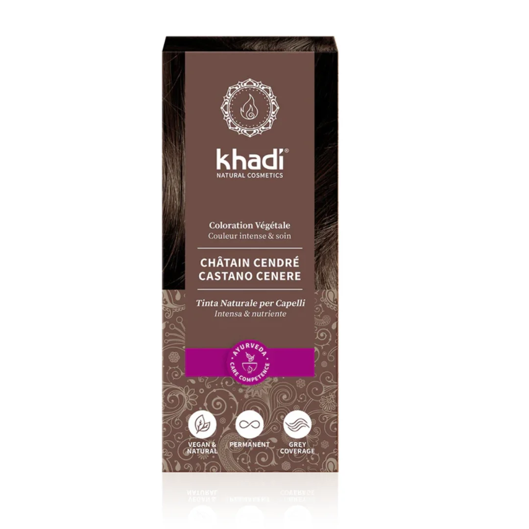 KHADI Tinta Naturale per Capelli – Ash Brown | Castano Cenere