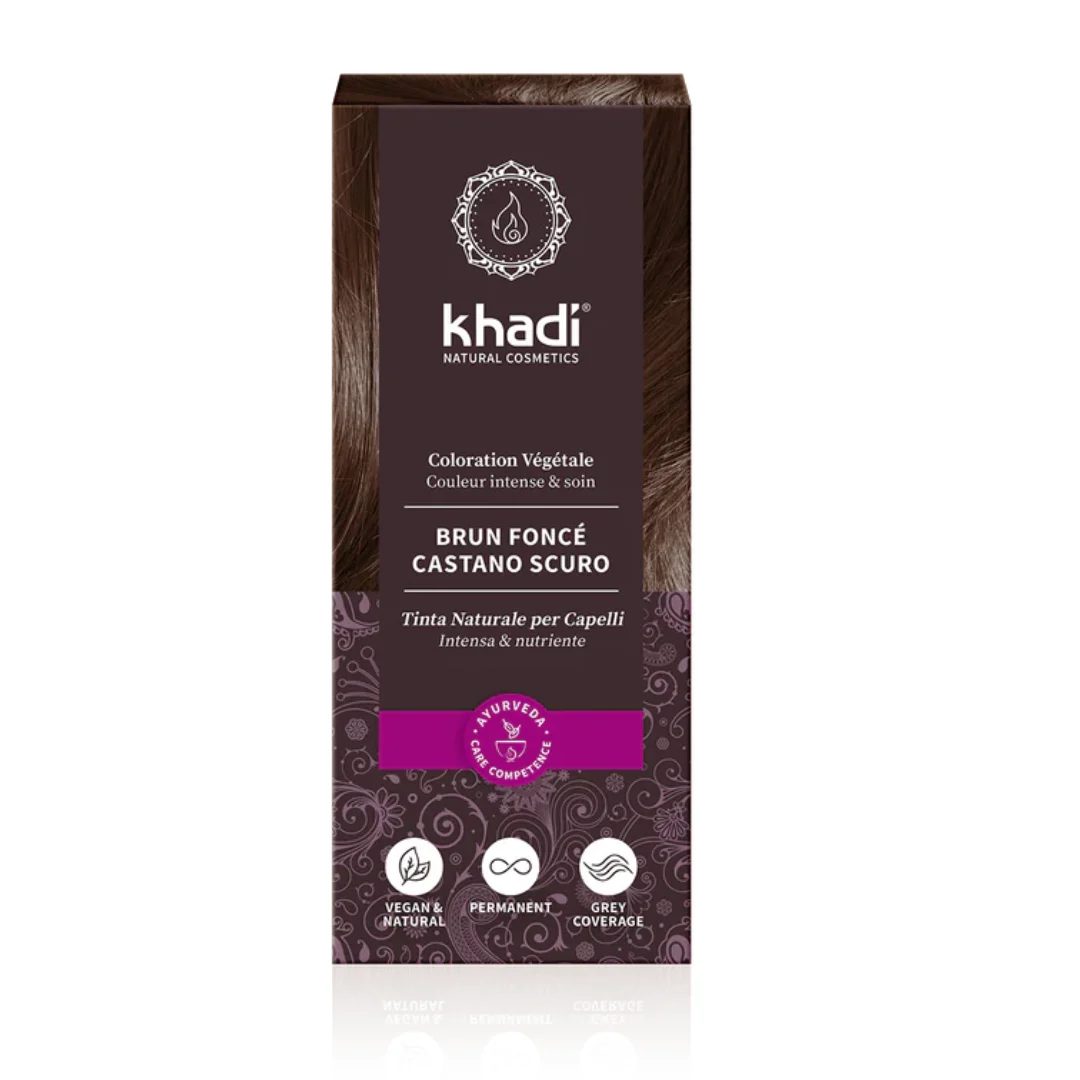 KHADI Tinta Naturale per Capelli – Dark Brown | Castano Scuro
