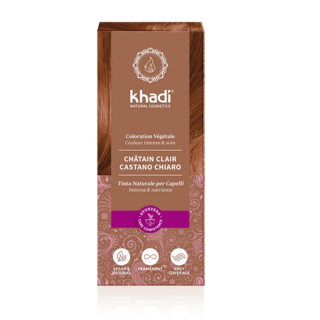 KHADI Tinta Naturale per Capelli – Light Brown | Castano Chiaro