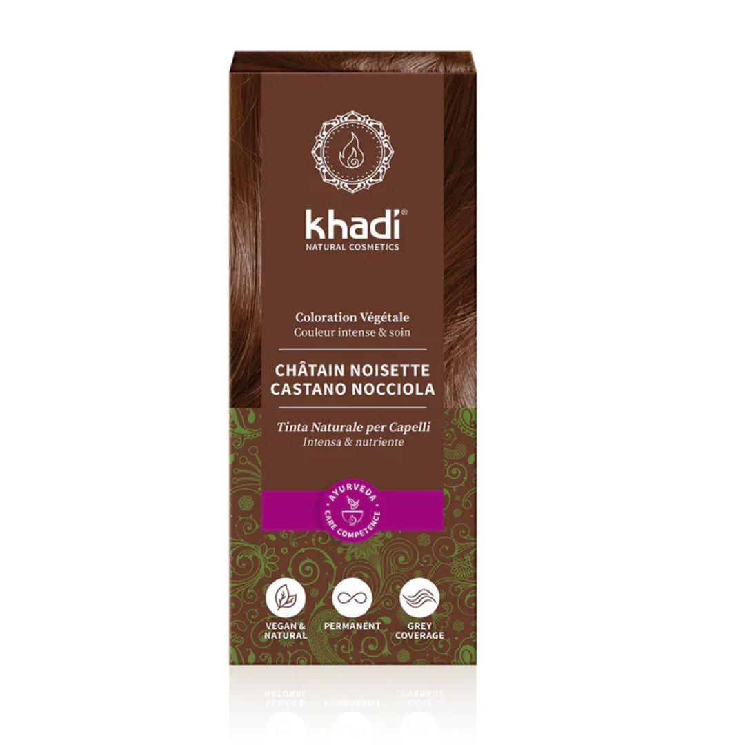 KHADI Tinta Naturale per Capelli – Natural Hazel | Castano Nocciola