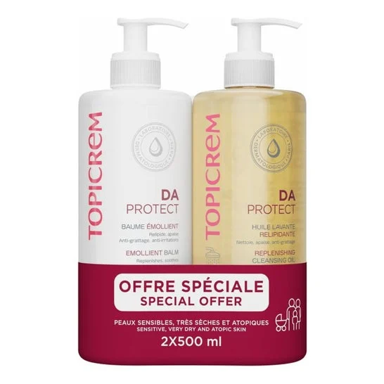 Topicrem DA Protect Pack Balsamo 500 ml + Aceite de Ducha 500 ml