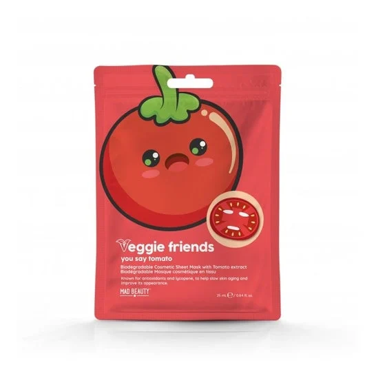 Mad Beauty Veggie Friends Tomato Sheet Face Mask 25ml
