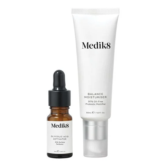 Medik8 Balance Moisturiser 10ml + Glycolic Acid Activator 50ml