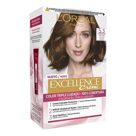 L'Oreal Excellence Creme Hair Dye N5.3 Light Brown 1pc