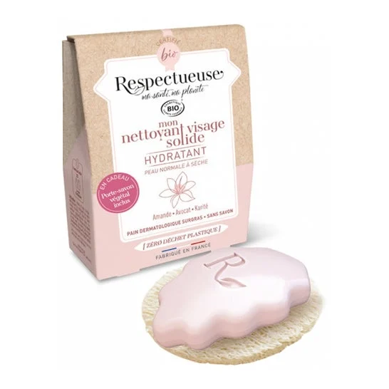 Respectueuse Kit Limpiador Facial Sólido Hidratante + Porta Jab