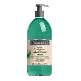 IL BAGNO COMPTOIR Tradizionale Marsiglia ALOE Sapone 1 litro bottiglia da 1 litro