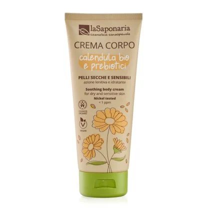 LA SAPONARIA Crema Corpo Pelli Secche e Sensibili Calendula Bio e Probiotici