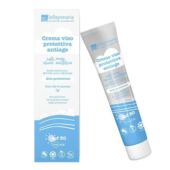 LA SAPONARIA Crema Viso Protettiva Antiage SPF 30