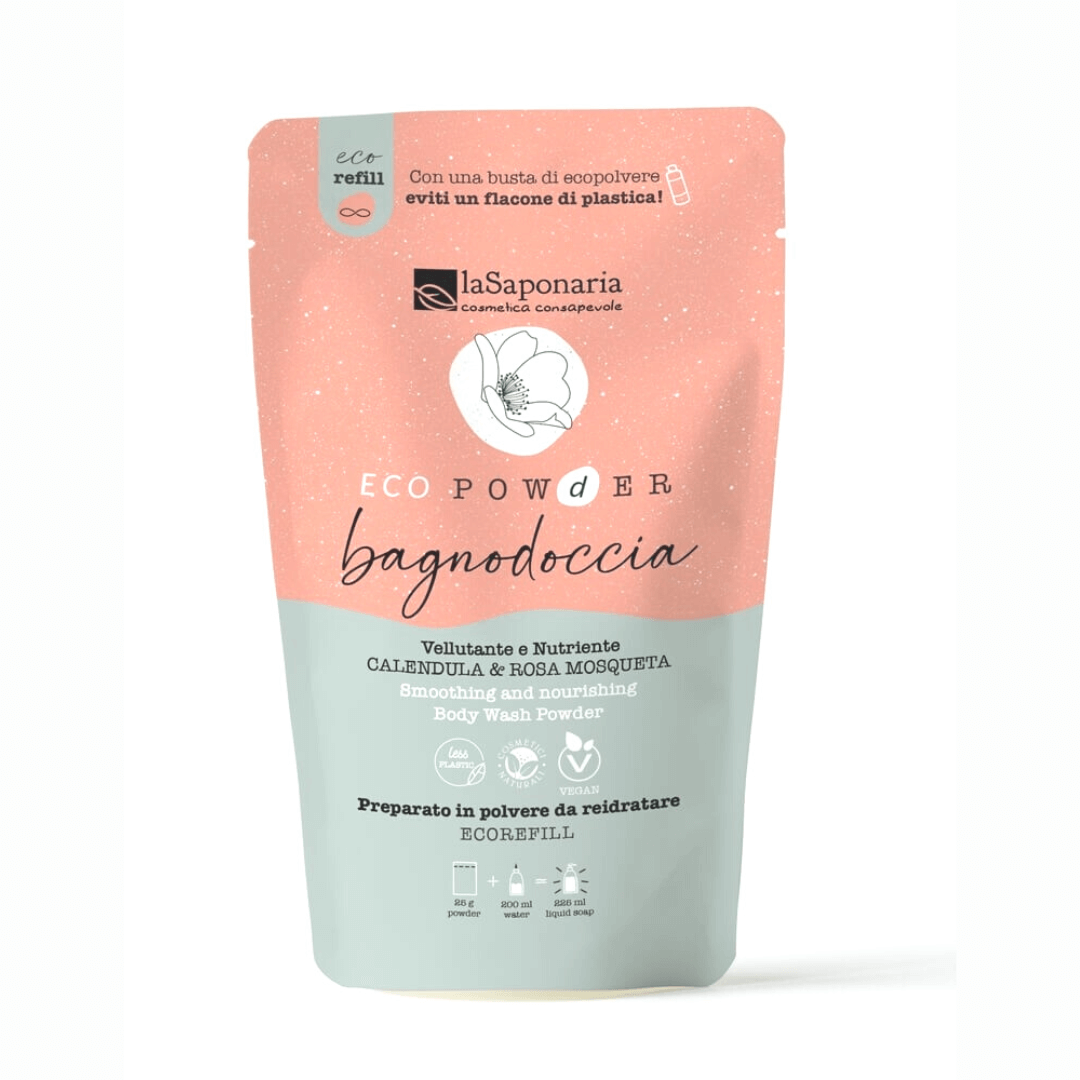 LA SAPONARIA Eco Powder – Bagnodoccia Vellutante e Nutriente in Polvere