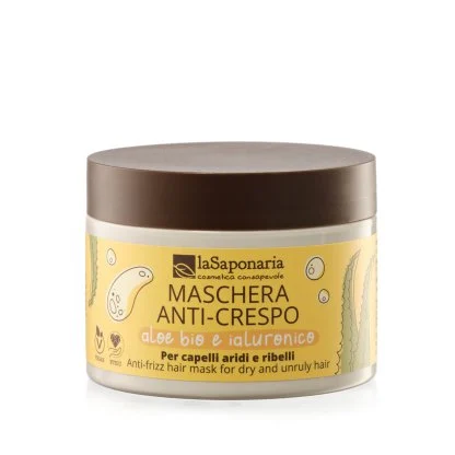 LA SAPONARIA Maschera Anticrespo Aloe Bio e Ialuronico