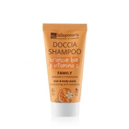 LA SAPONARIA Travel Size – Doccia Shampoo Arancio Bio e Vitamina C Family 30 ml