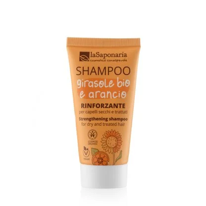 LA SAPONARIA Travel Size – Shampoo Rinforzante Girasole Bio e Arancio 30 ml