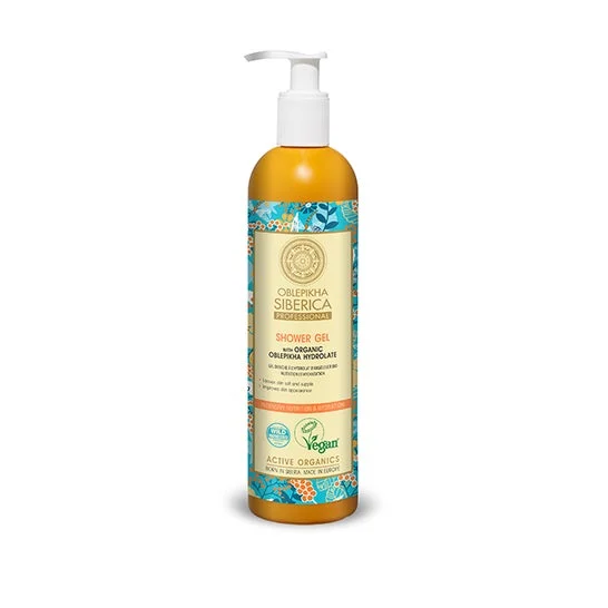 Gel doccia Natura Siberica Oblepikha, nutrimento e idratazione intensiva 400 ml