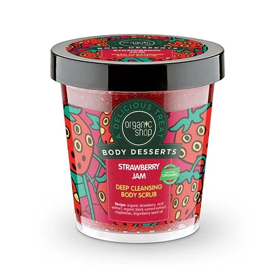 Organic Shop Strawberry Jam Body Scrub 450ml