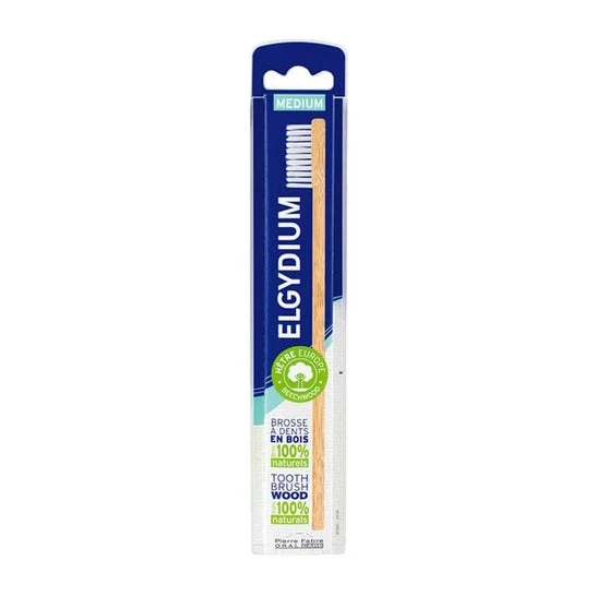 Elgydium Cepillo de Dientes Eco Madera Medio 1ud