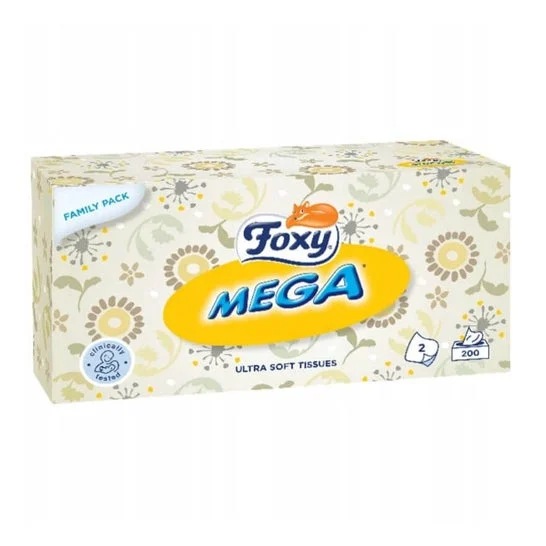 Foxy Mega Facial Tissue 200 pezzi