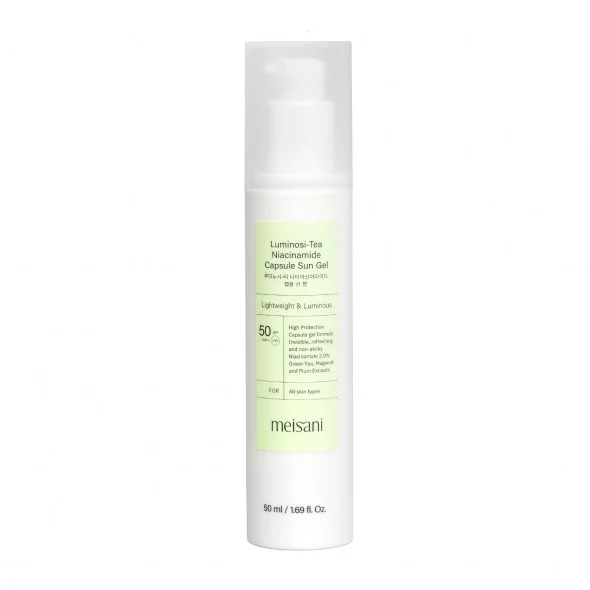 MEISANI Luminosi-Tea Niacinamide Capsule Sun Gel SPF 50