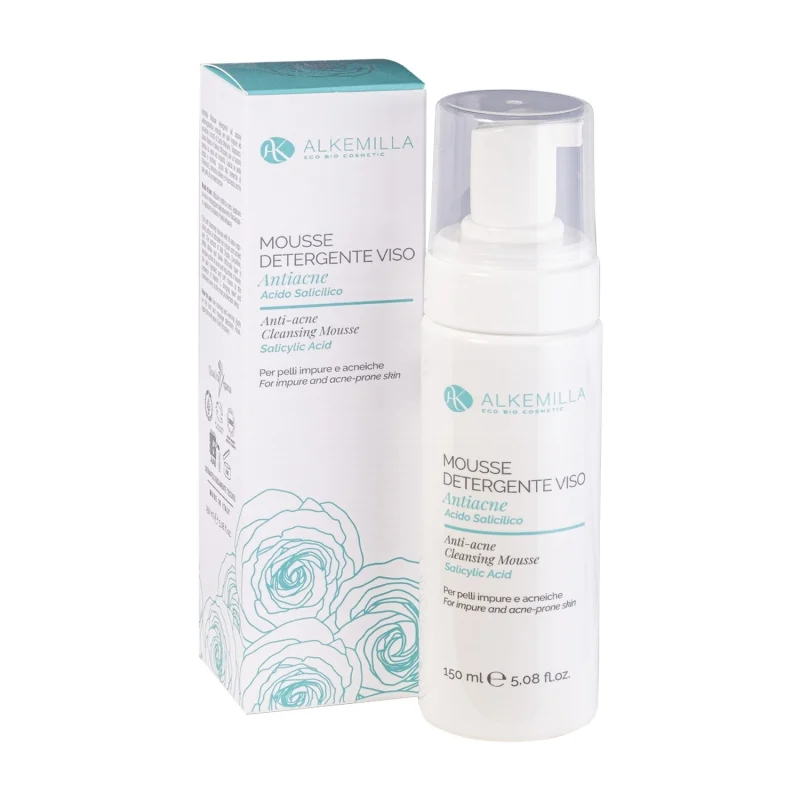 ALKEMILLA Mousse Detergente Viso Antiacne con Acido Salicilico