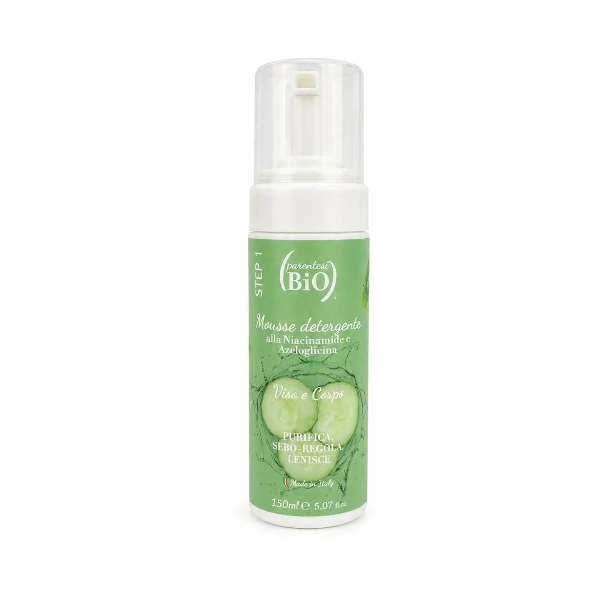 PARENTESI BIO Mousse Detergente Viso e Corpo Niacinamide e Azeloglicina