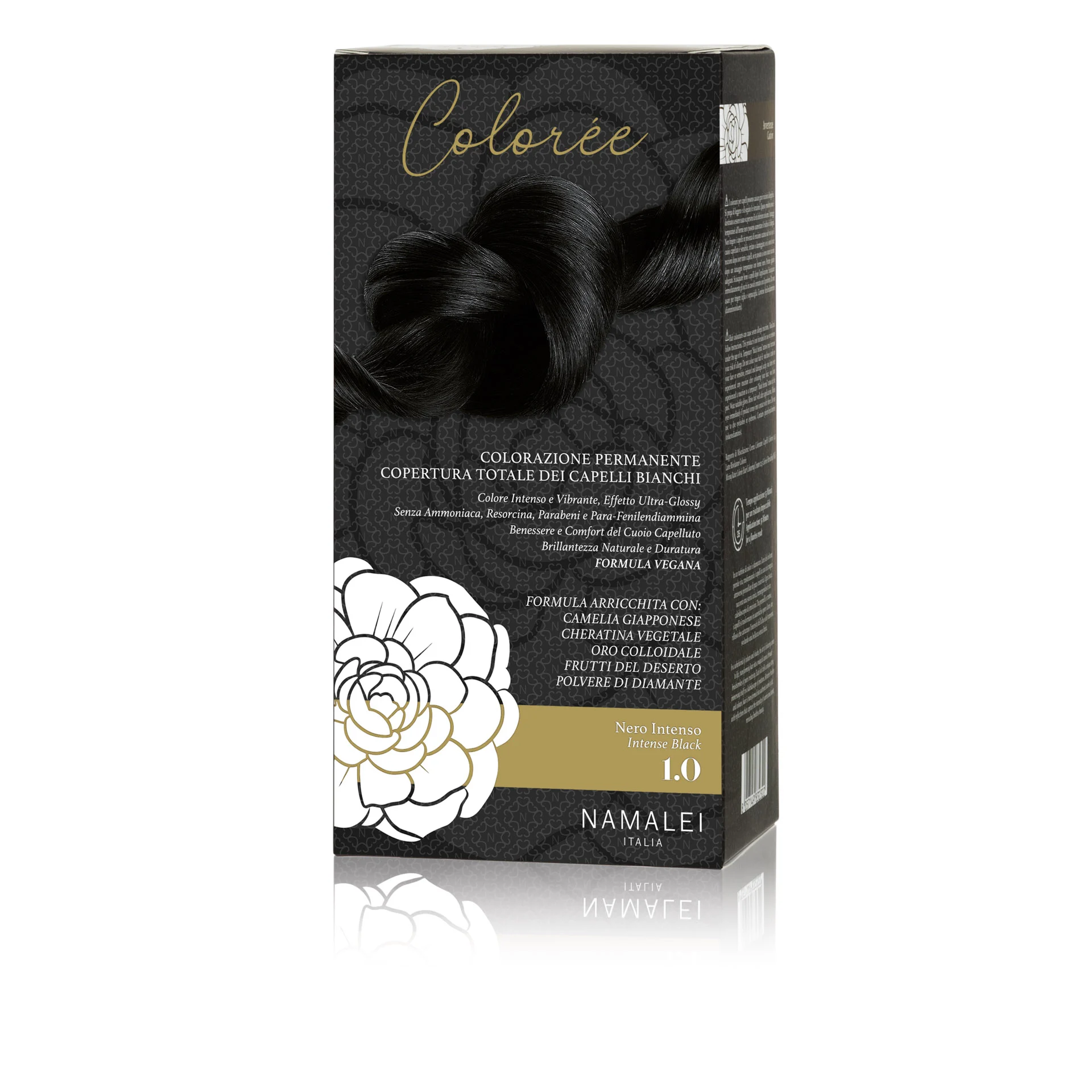 NAMALEI Colorée – Colorazione Permanente Capelli 1.0 Nero Intenso