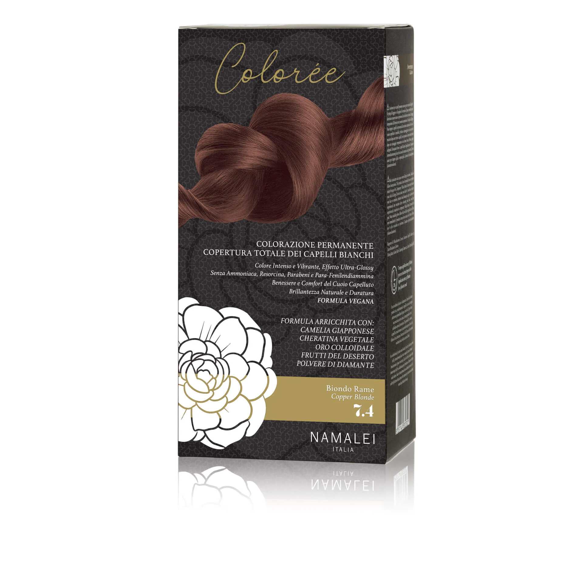 NAMALEI Colorée – Colorazione Permanente Capelli 7.4 Biondo Rame