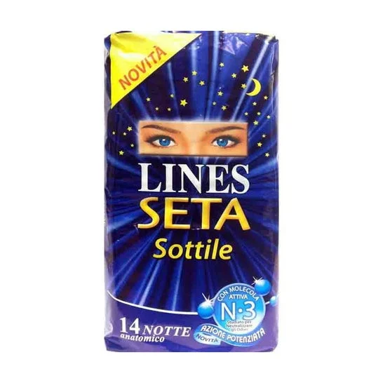 Lines Assorbenti Seta Sottile Notte Ali 14 Unità