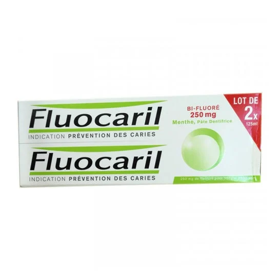 Fluocaril Bi-Fluorescente 250mg Menta 2x125ml
