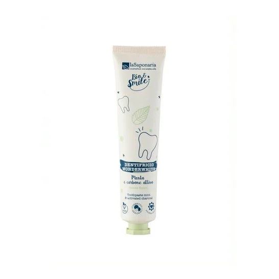 La Saponeria Artigiana Dentifricio Bio Menta Piperita e Carbone 75ml