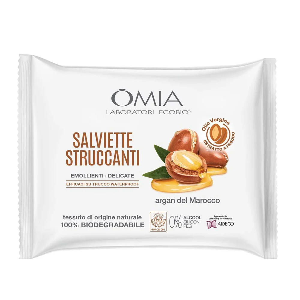 OMIA Salviette Struccanti Delicate Argan del Marocco
