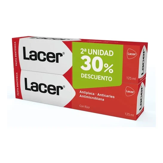 Dentifricio al fluoro Lacer 2x125ml