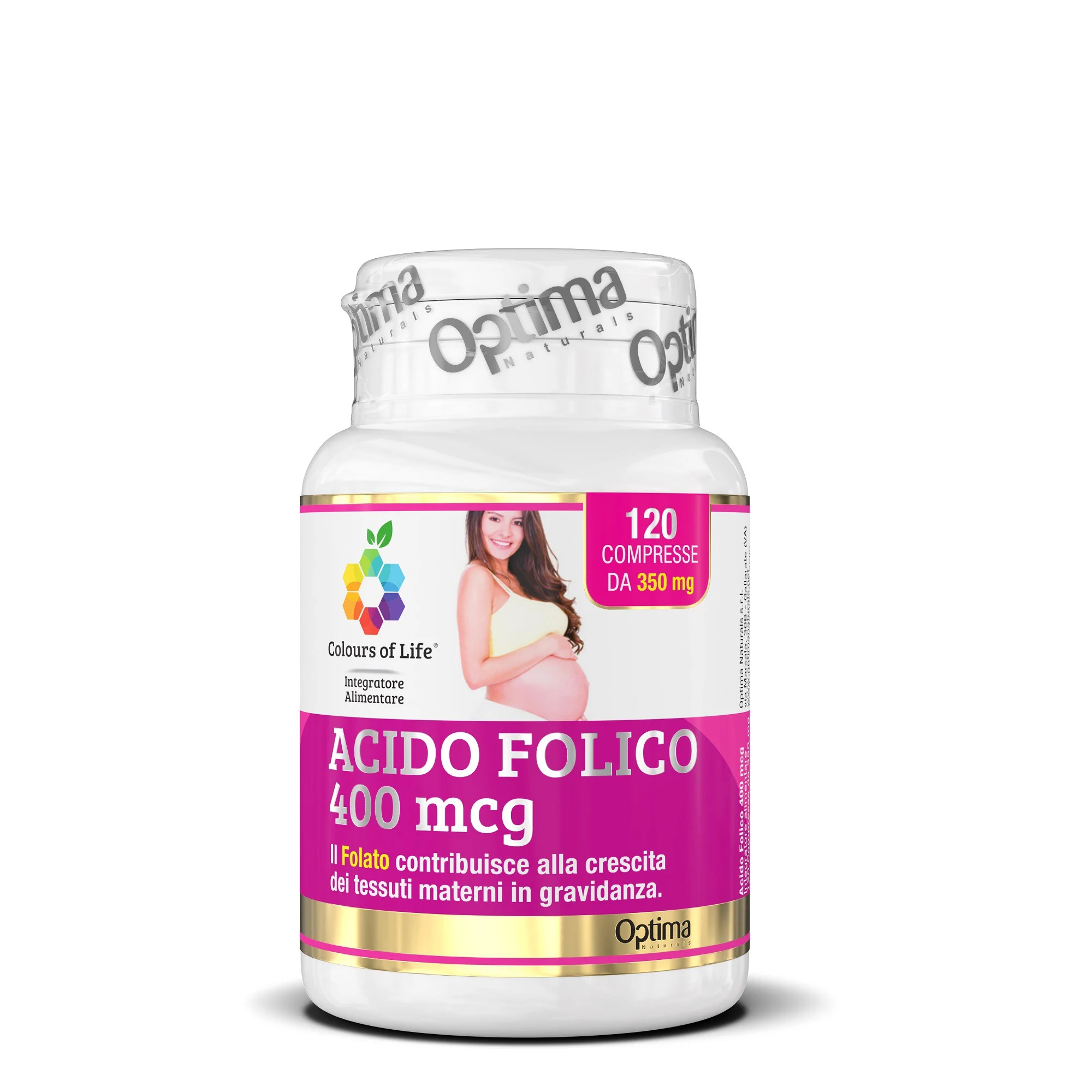 OPTIMA NATURALS Integratore Alimentare – Acido Folico