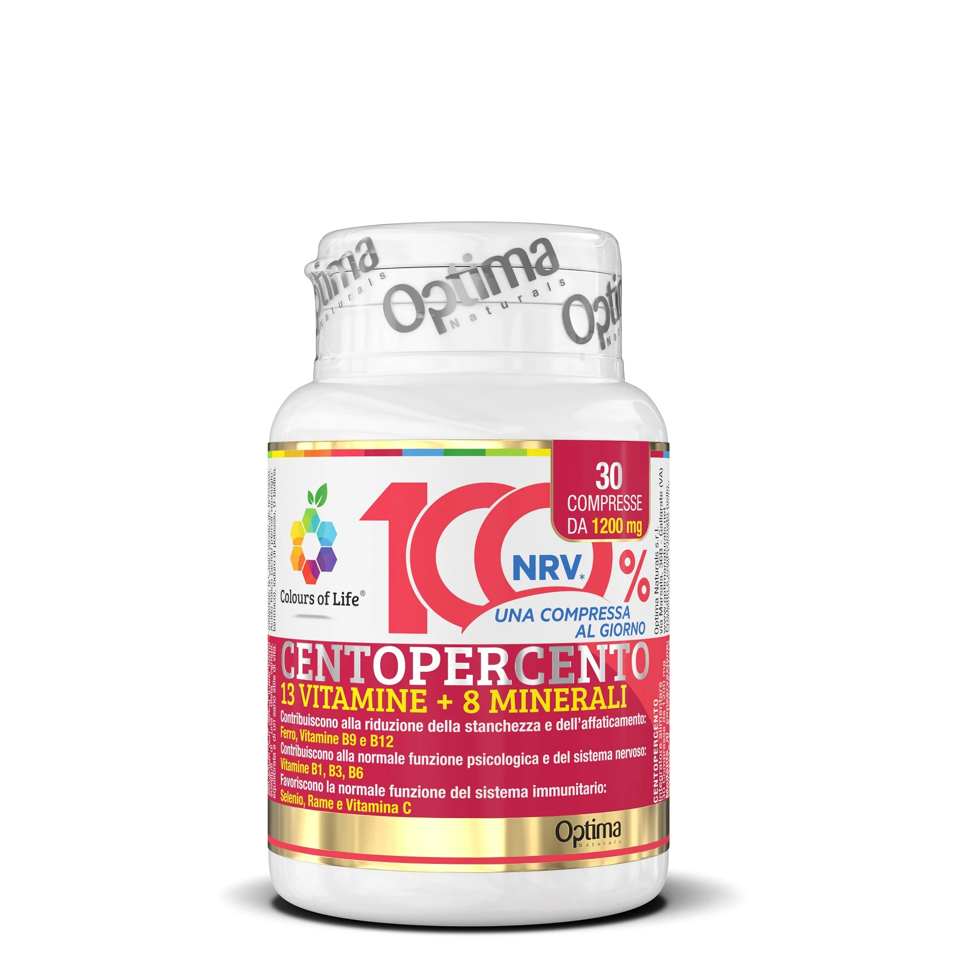 OPTIMA NATURALS Integratore Alimentare – Centopercento