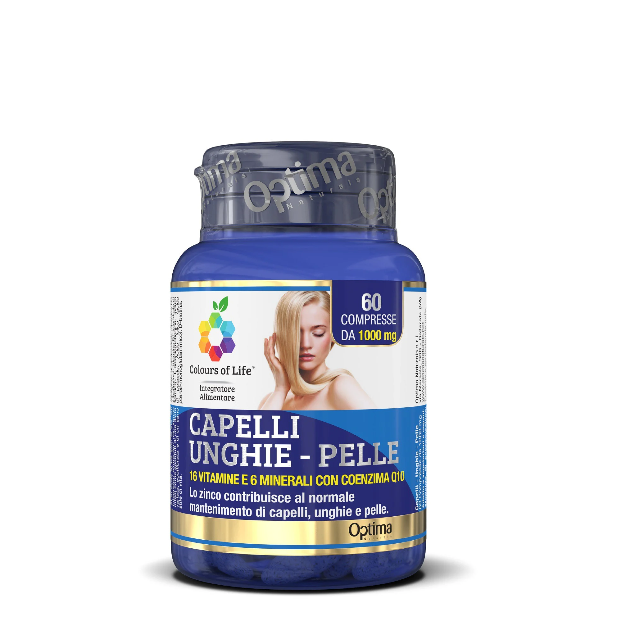 OPTIMA NATURALS Integratore Alimentare – Capelli Unghie Pelle