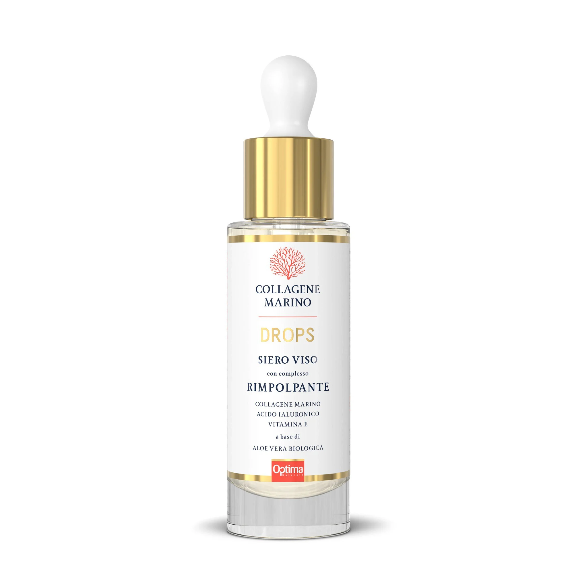 OPTIMA NATURALS Siero Viso Rimpolpante con Collagene Marino