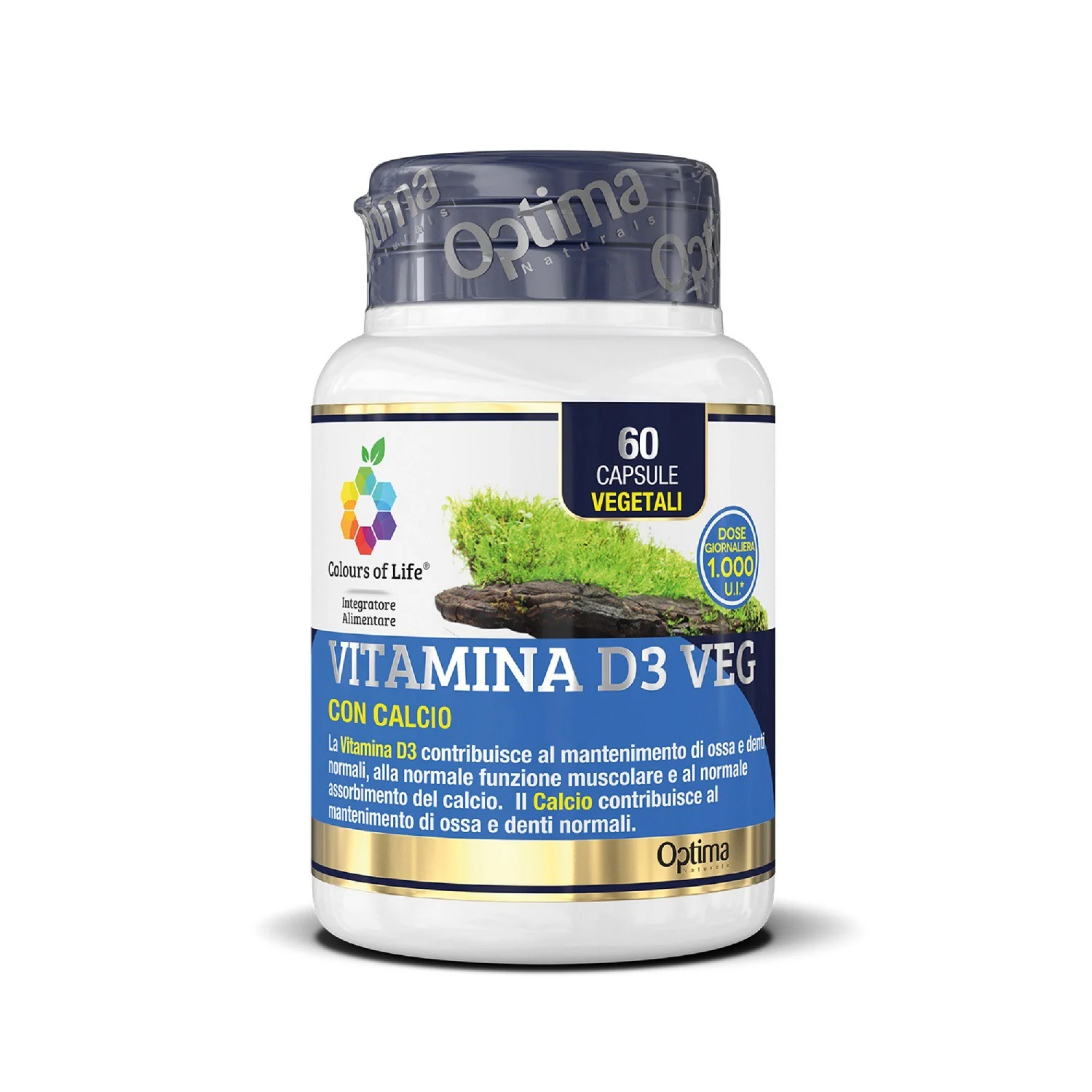 OPTIMA NATURALS Integratore Alimentare – Vitamina D3 Veg