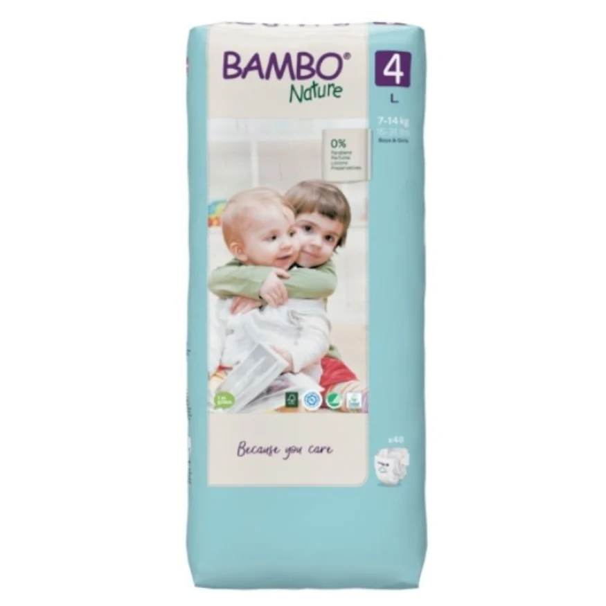 Bambo Natura Pannolini L Taglia 4 da 7 a 14 kg x48