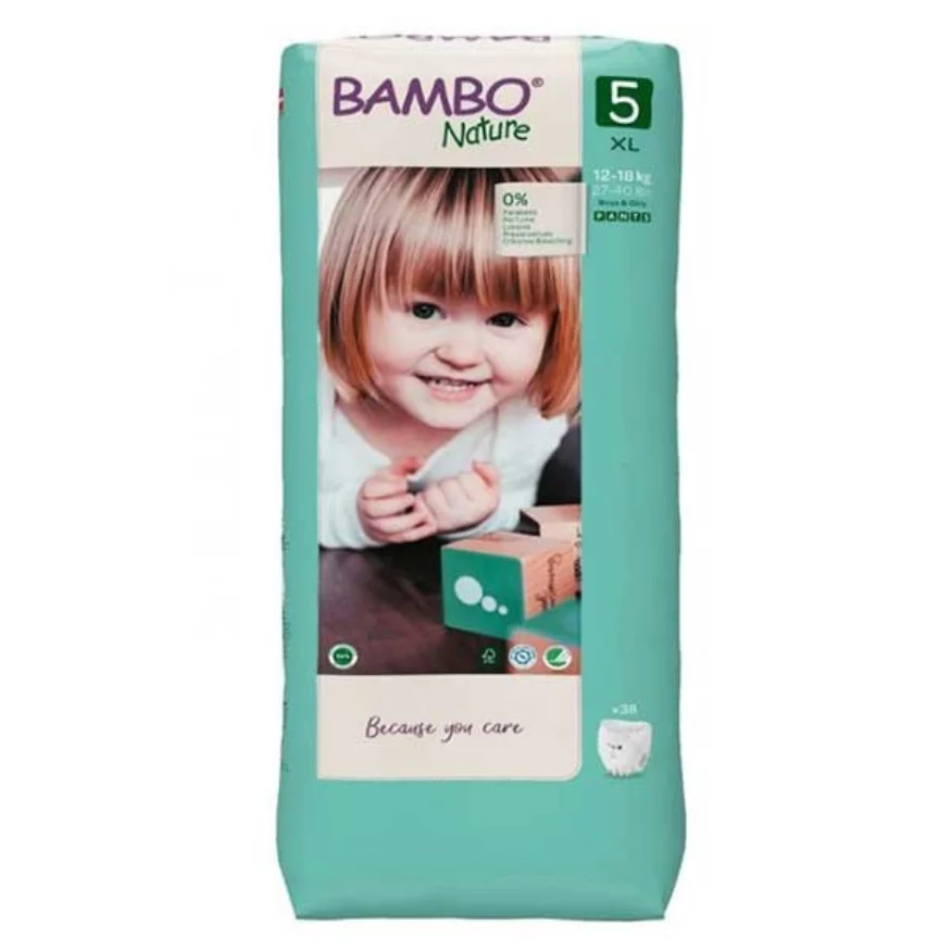 Bambo Natura Pannolini Mutandine Taglia 5 da 12 a 18 kg x38