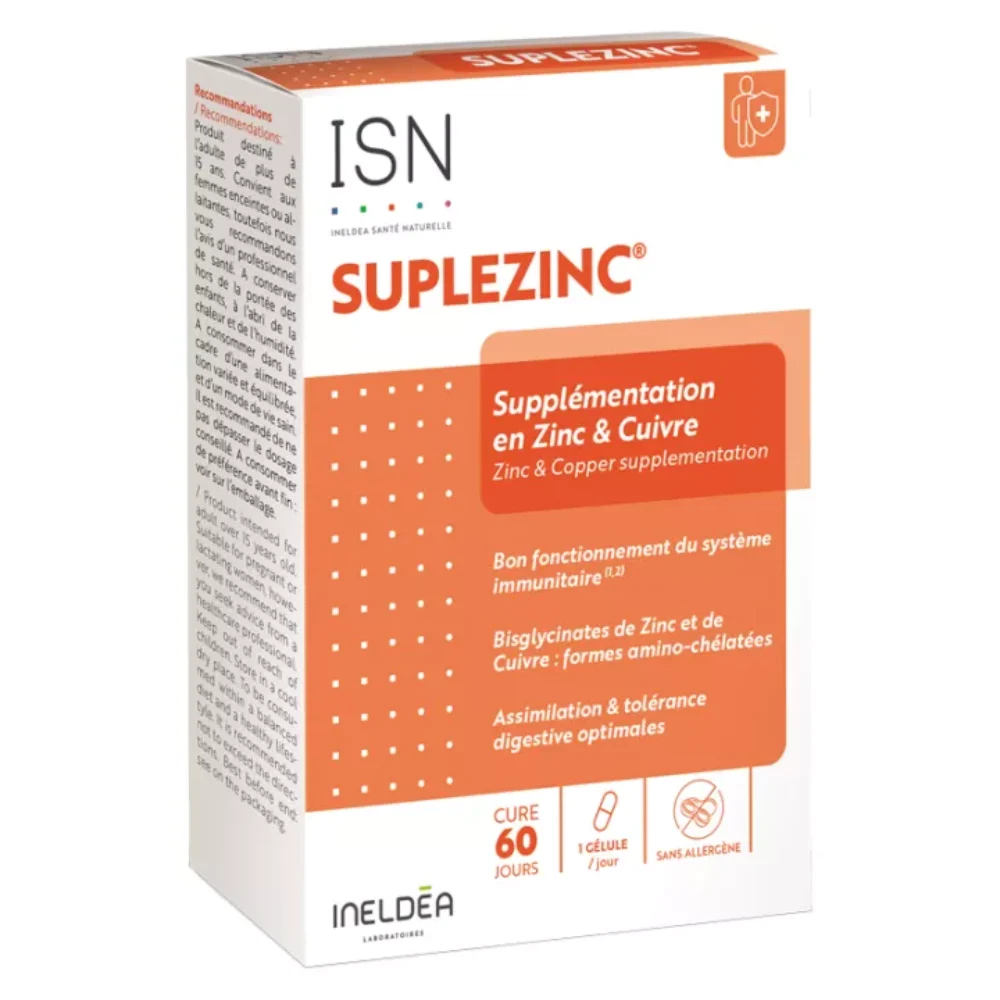 Ineldea Santé Naturelle Suplezinc x60 capsule
