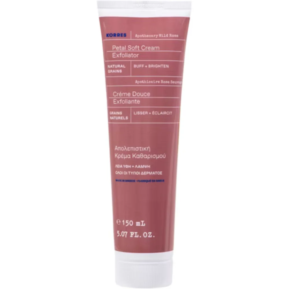 Korres Apothecary Crema peeling illuminante Morbida al Petalo di Rosa Selvatica 150ml