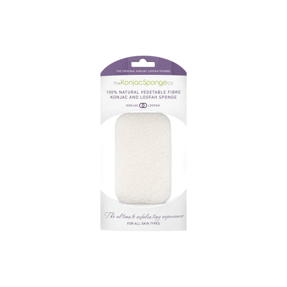 The konjac sponge company Spugna esfoliante per il corpo Konjac & Loofah, 1 pezzo