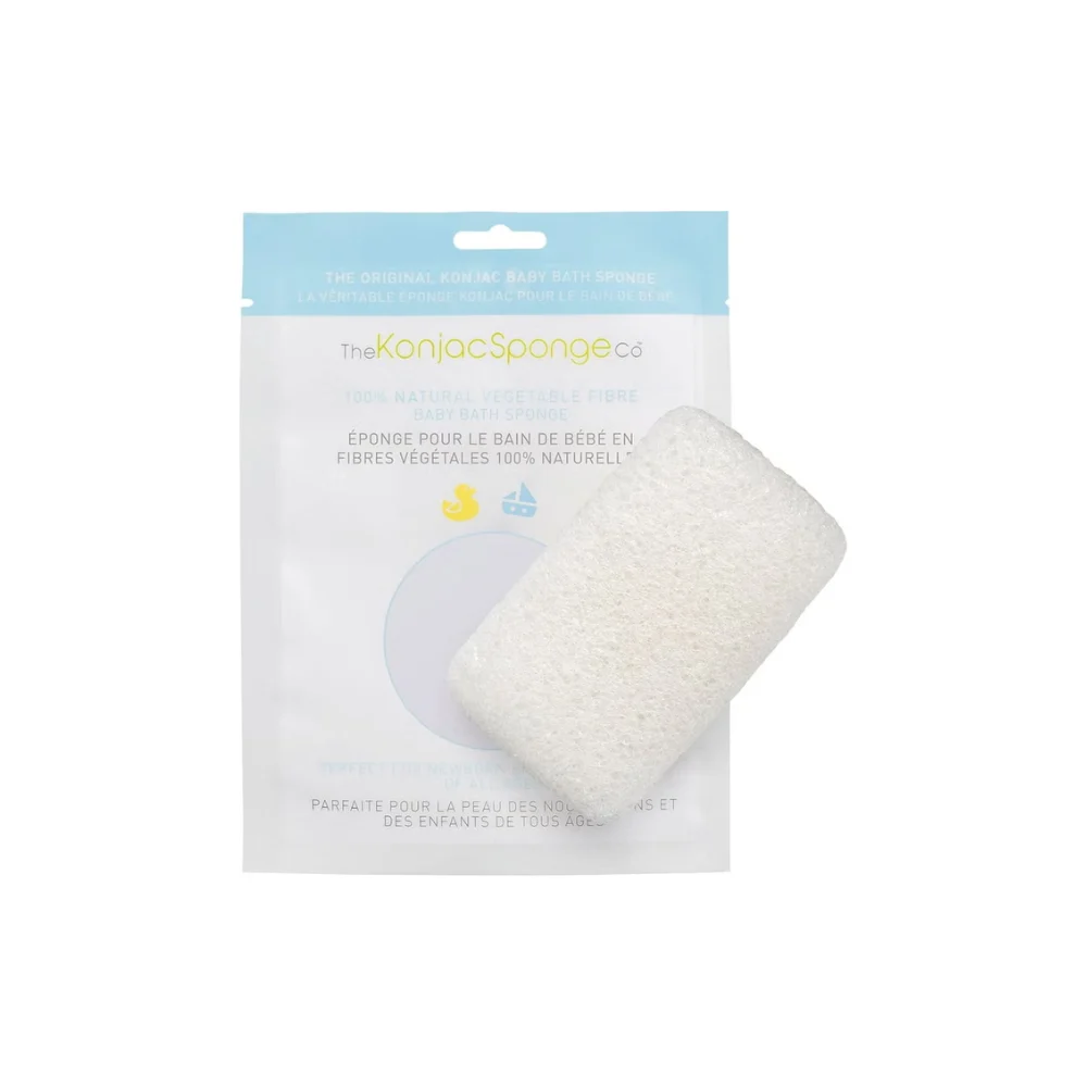 The konjac sponge company Spugna Rettangolare Bianco Puro Baby