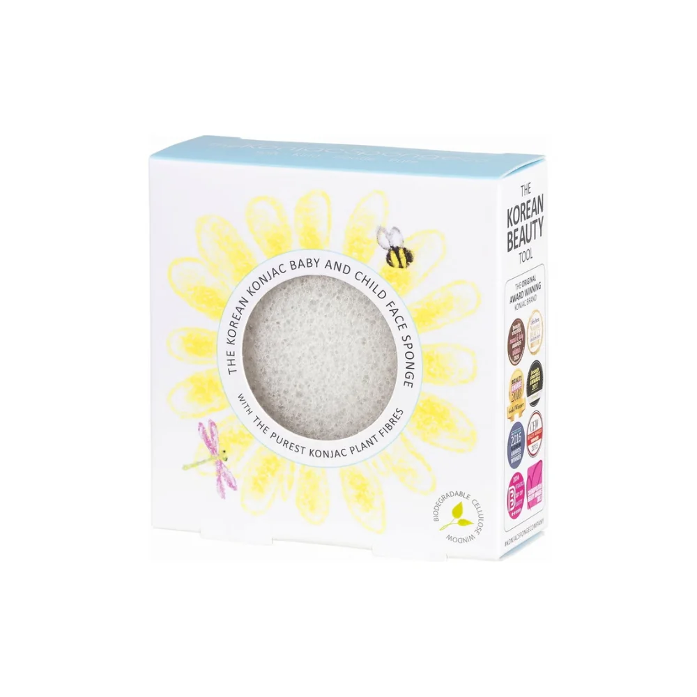 The konjac sponge company Spugna Slim Round White Pure Baby