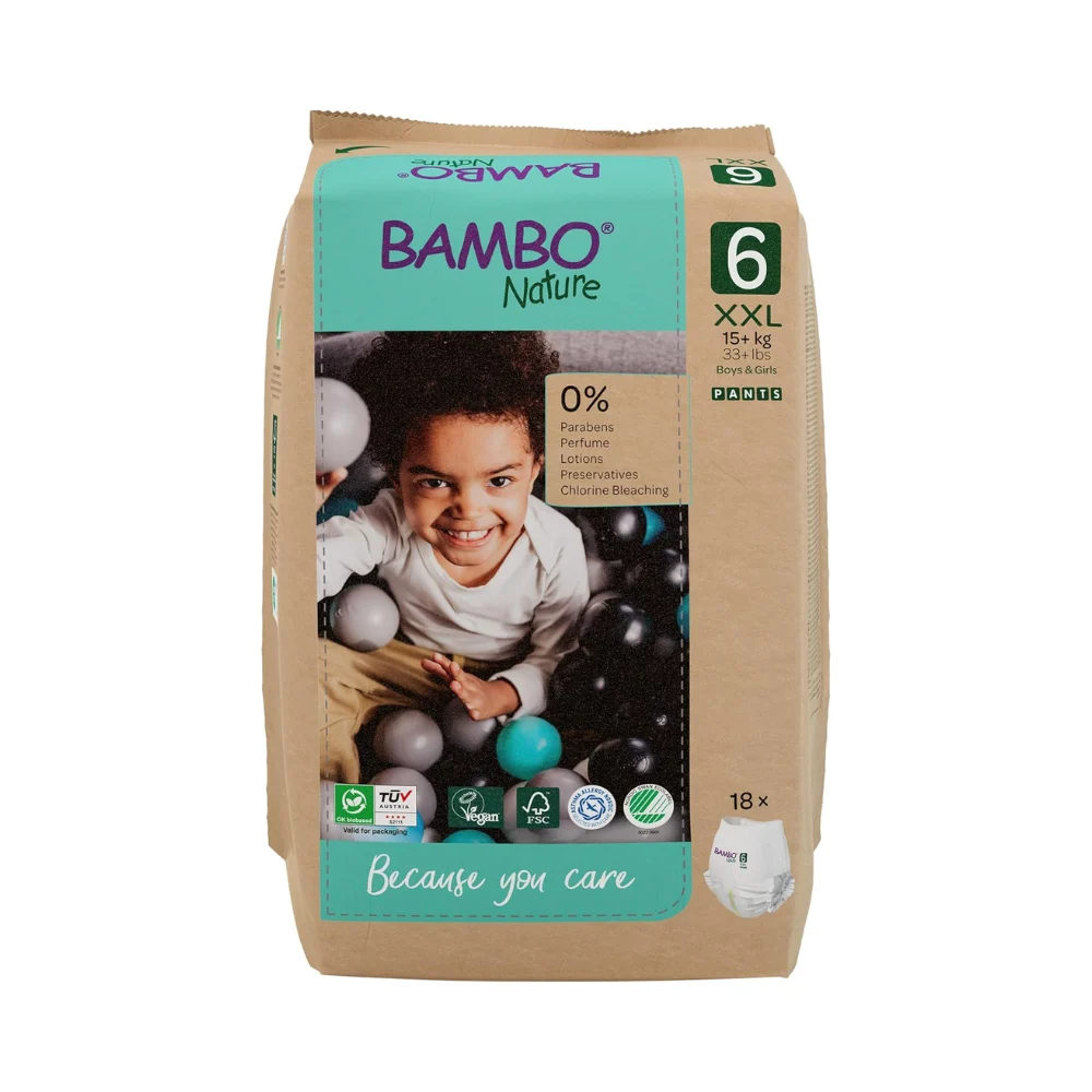 Bambo Natura Pannolini Mutandine Taglia 6 + di 18kg x18