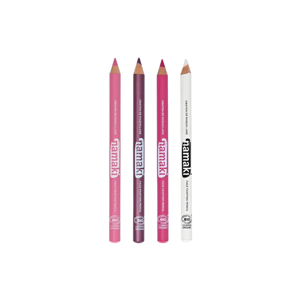Namaki Set 4 Matite Slim Pittura Viso, Rosa/Fucsia/Rosa/Bianco