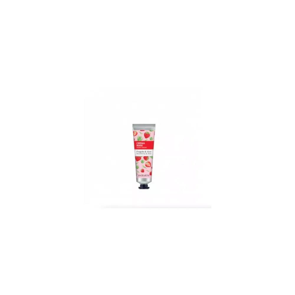 Bioearth Famiglia Crema Mani Edizione Speciale Fragola e Aloe (30 ml)