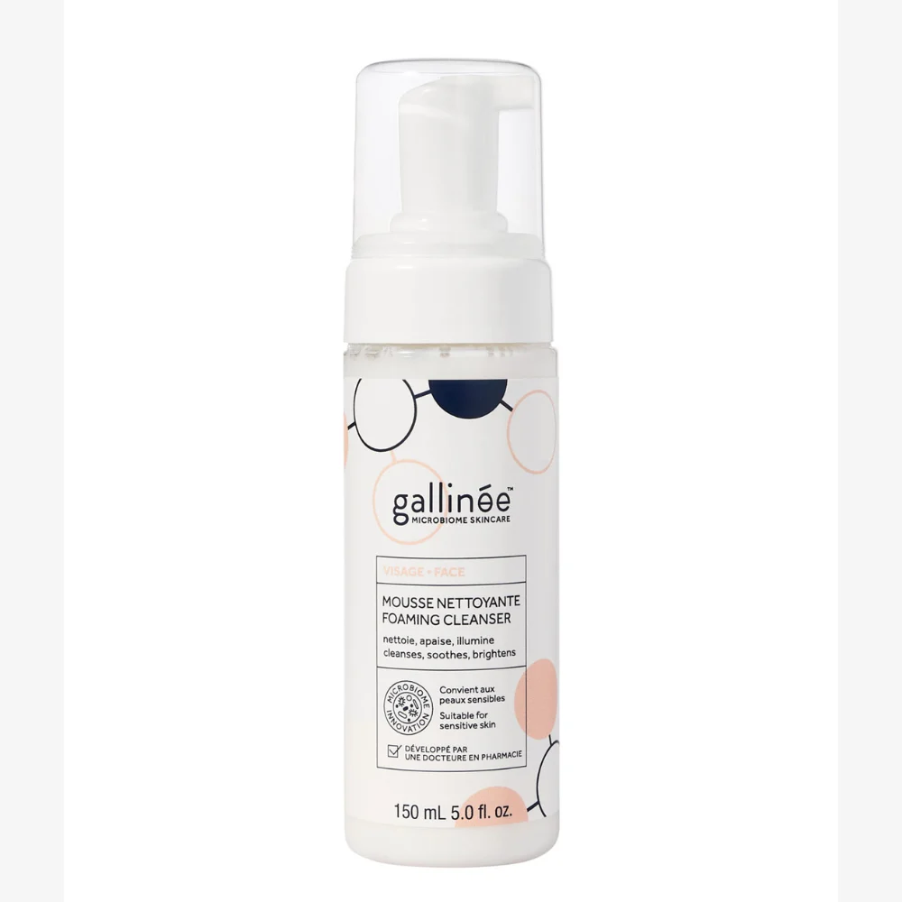 Gallinee Microbiome Skincare Prebiotici e postbiotici Schiuma detergente purificante 50 ml