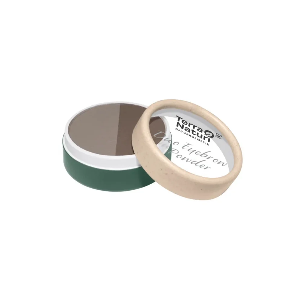 Terra naturi Polvere per sopracciglia Duo, scuro - 2 (2,50 g)