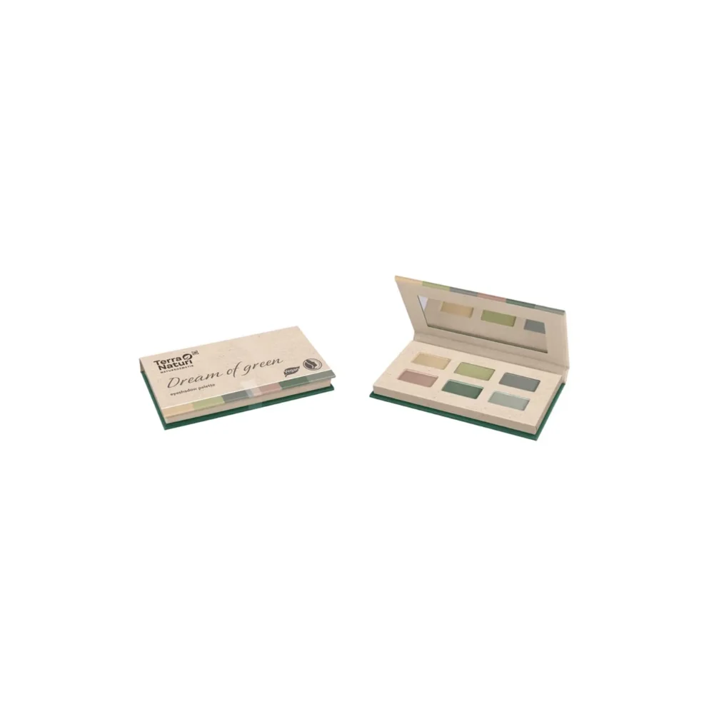 Terra naturi Palette di 6 Ombretti, DREAM OF GREEN (vegano) (3,60 g)