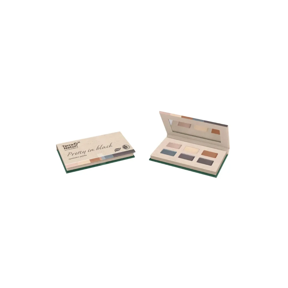 Terra naturi Palette di 6 Ombretti, PRETTY IN BLACK (vegano) (3,60 g)