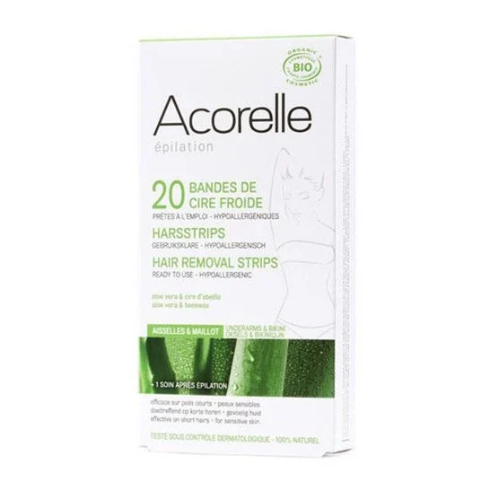 Acorelle Strisce Depilatorie Cera Fredda Inguine Ascell 20 Unità